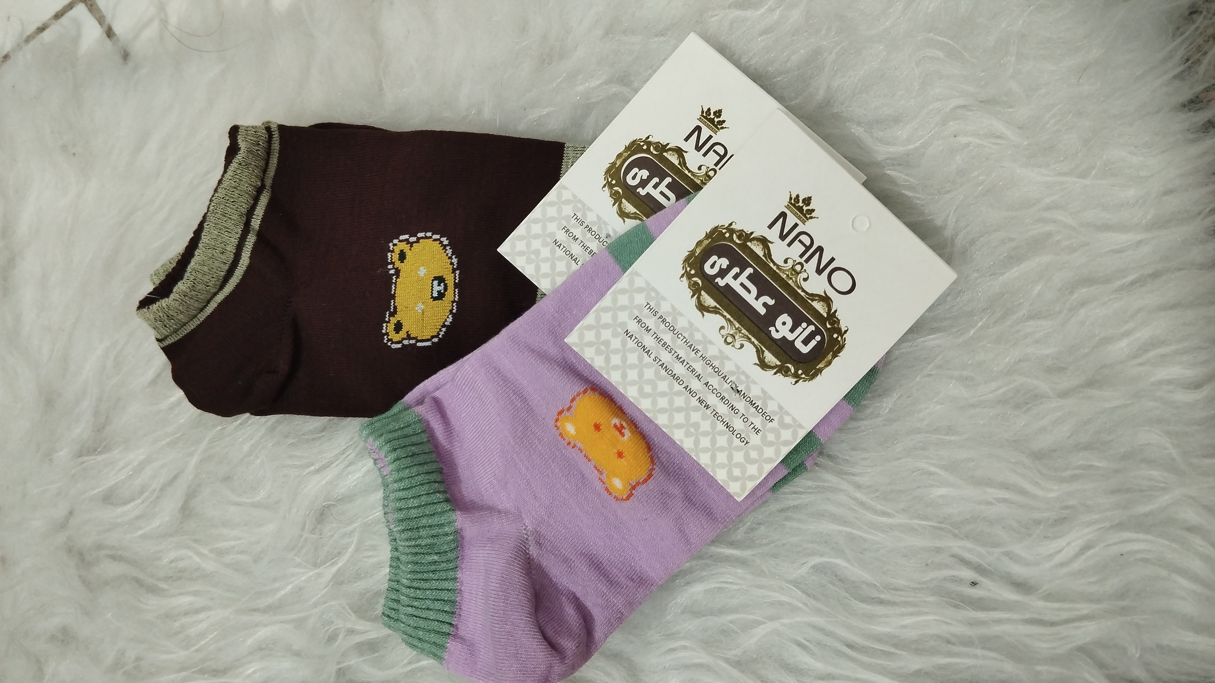 جوراب دخترانه طرح تدی بزرگ