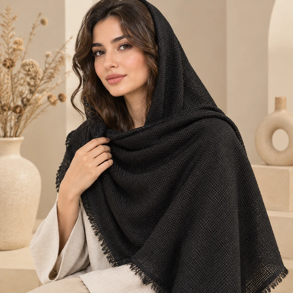 شال دخترانه حصیری ریز دورریش
